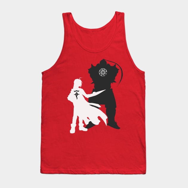 Edward and Aplhonse Elric FullMetal Alchemist Tank Top by SirTeealot